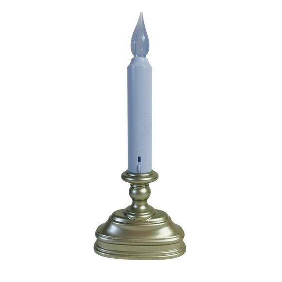 Flameless Candle Dusk to Dawn TImer Sensor Battery Pewter Color Base By Xodus - Picture 6 of 12